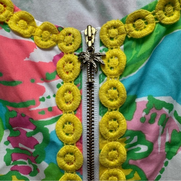 Lilly Pulitzer DELIA Shift Dress SHORELY Blue Big Flirt Pink Green Blue size 8 - Picture 12 of 16